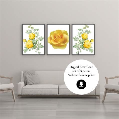 Yellow Floral Wall Art