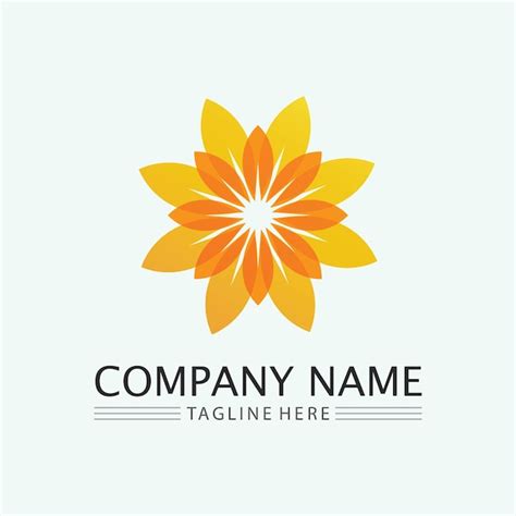 Yellow Flower Logo Name