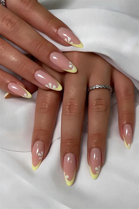 Yellow French Tip Nails