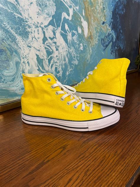 Yellow Glitter Converse