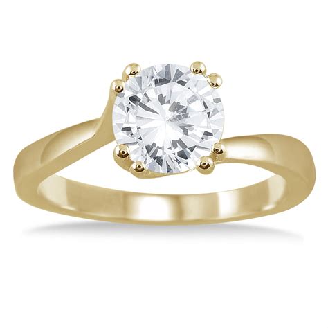 yellow gold 1 carat engagement rings