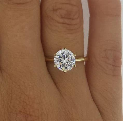 yellow gold round engagement rings
