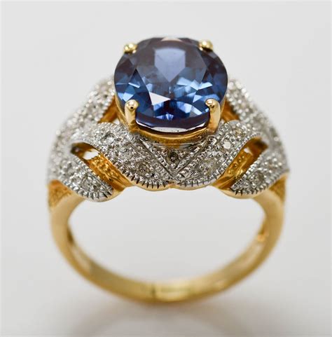 yellow gold sapphire diamond ring