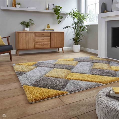 Yellow Grey Rug