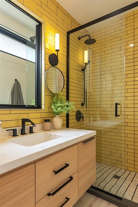 Yellow In A Bathroom