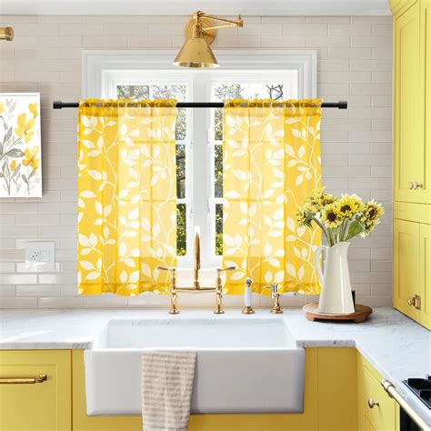 Yellow Kitchen Curtains On Amazon