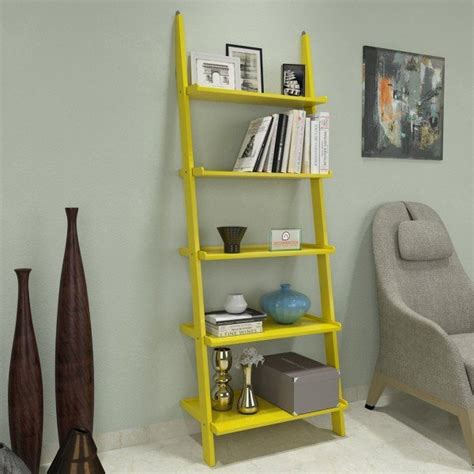 Yellow Ladder Shelf
