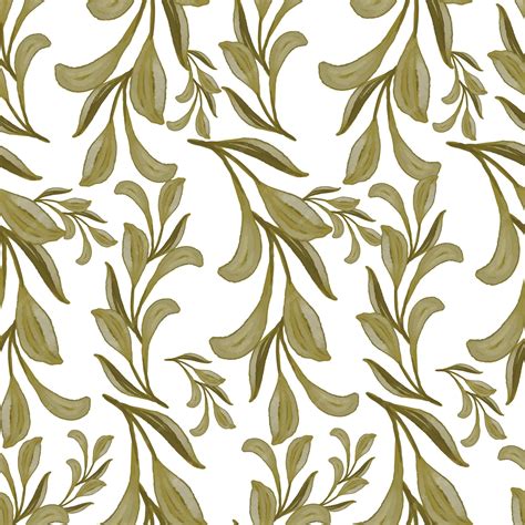 Yellow Leaf Pattern Wallpaper