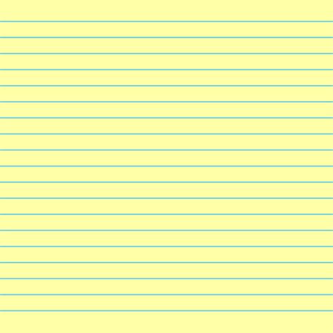 Yellow Lined Paper Template For Works