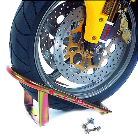 Yellow Motorcycle Wheel Chock