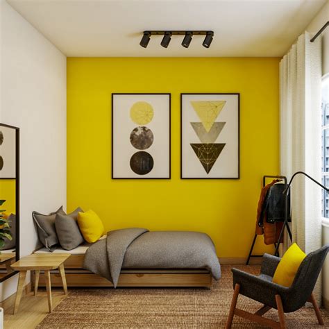 Yellow Paint Wall Design