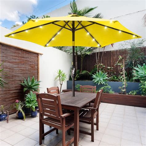 Yellow Patio Table Umbrellas