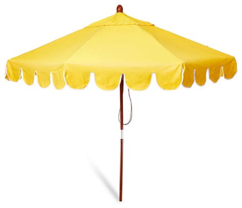 Safavieh Elegant 9' Market Auto Tilt Patio Umbrella, Yellow/White