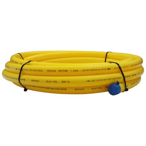 yellow polyethylene gas pipe