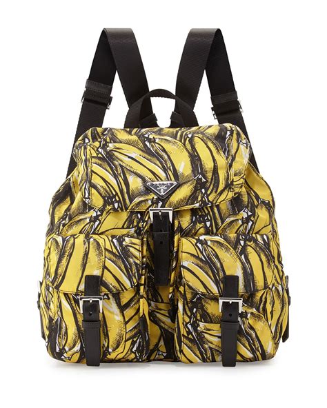 Yellow Prada Backpack
