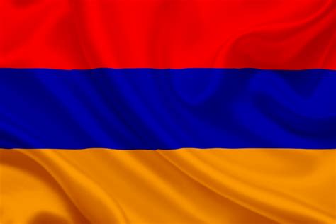 yellow red blue flag of armenia