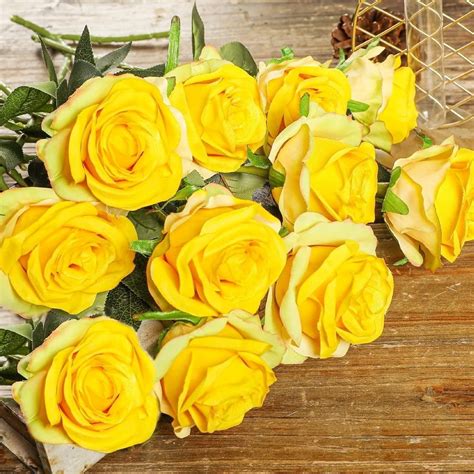 Yellow Rose Artificial Flowers
