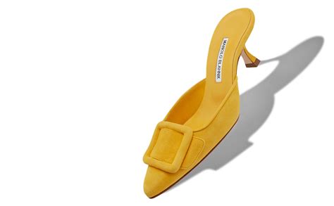 Yellow Suede Mules