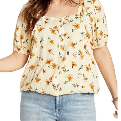 Yellow Sunflower Top