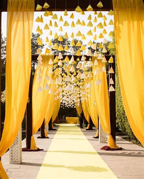 Yellow Theme Wedding Decorations Indian