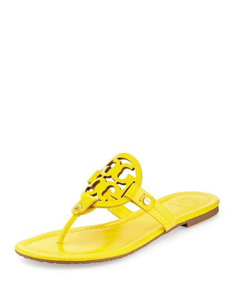yellow tory burch miller sandals