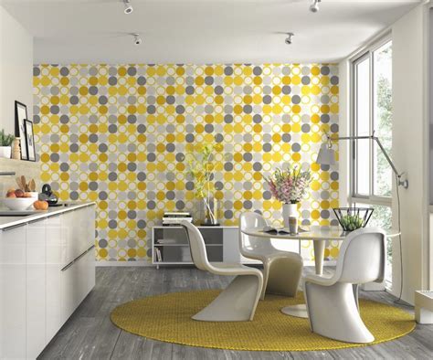 Yellow Wallpaper In Kitchen