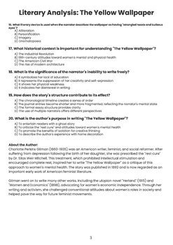 Yellow Wallpaper Literary Analysis