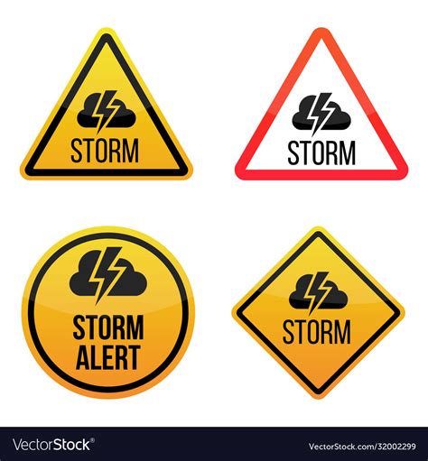 yellow warning signs weather