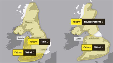 yellow weather warning uk meaning