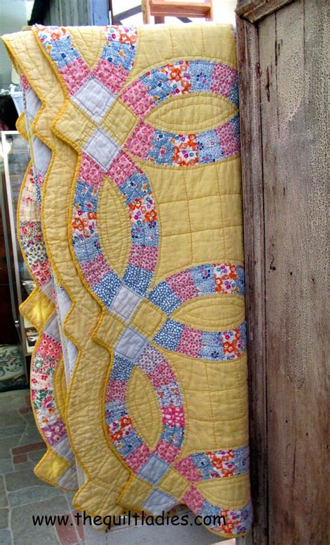 Yellow Wedding Ring Quilt