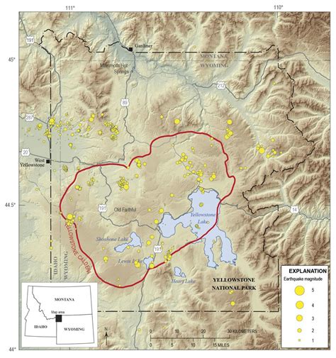 yellowstone caldera boundary map