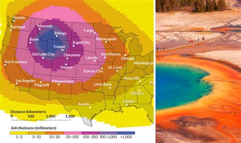 yellowstone caldera eruption map