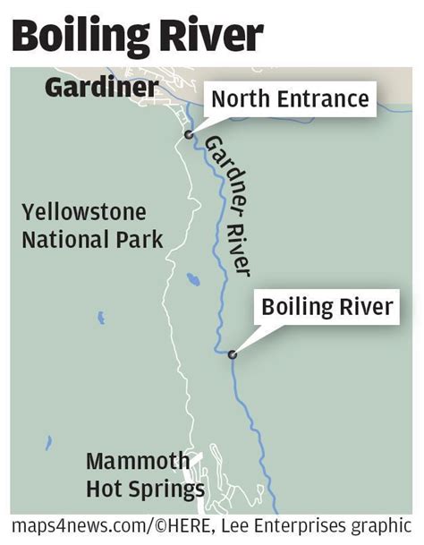 yellowstone national park boiling river map