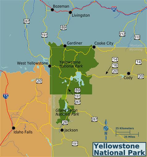 yellowstone national park city and state
