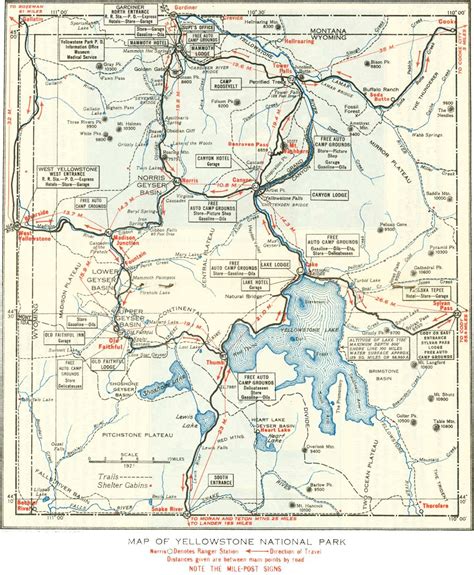 yellowstone national park maps detail view