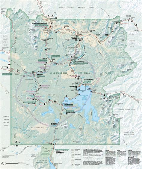 yellowstone national park maps detailed