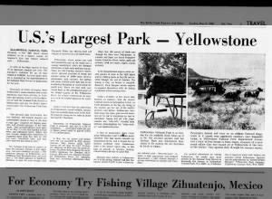 yellowstone park newspaper