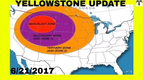 yellowstone volcano blast zone map