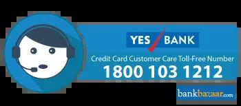 yes bank card customer care