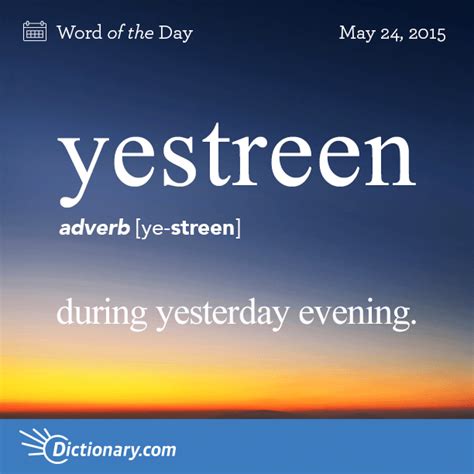 yesterday evening meaning