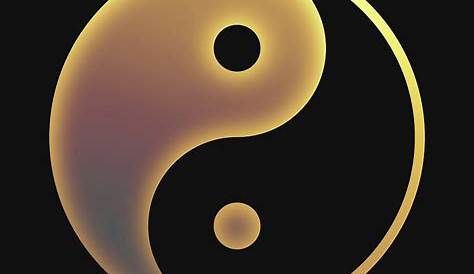 Glowing Yin and Yang Symbol Digital Art by Edouard Coleman - Pixels