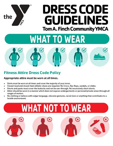 ymca dress code