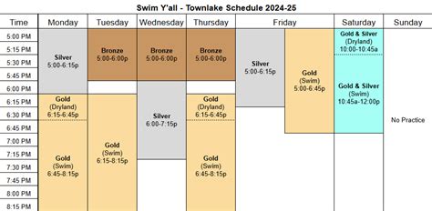 ymca townlake schedule