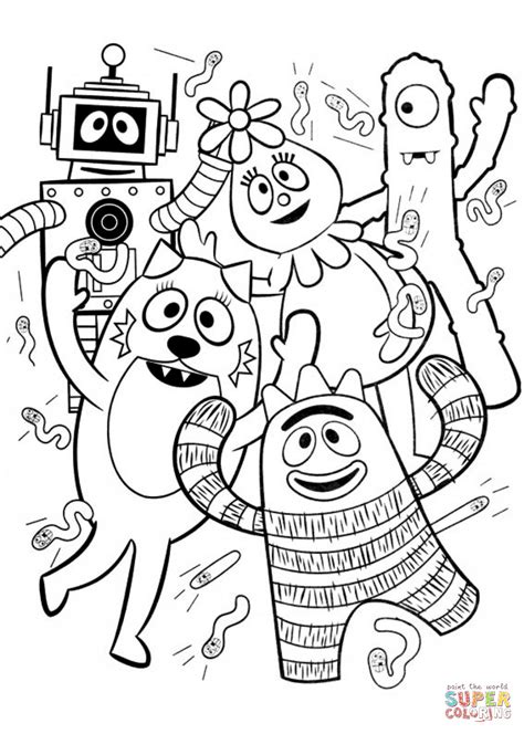 COLOR THESE SILLIES! Enjoy this fabulous coloring sheet from Yo