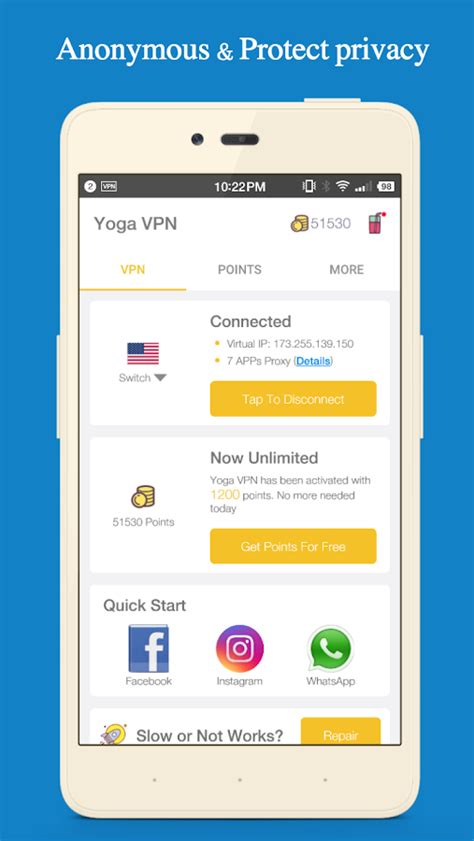 yoga VPN App particular