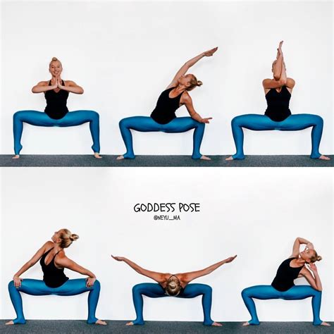 yoga goddess pose variations
