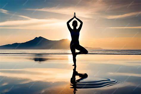 yoga on beach