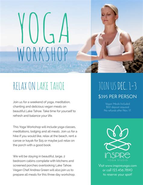 Yoga Workshop Prices