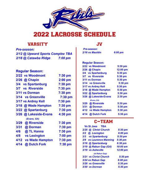 york college lacrosse schedule 2024