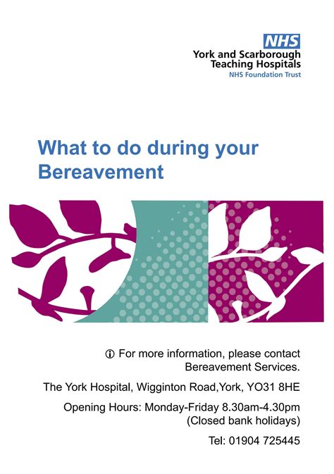 york hospital bereavement services